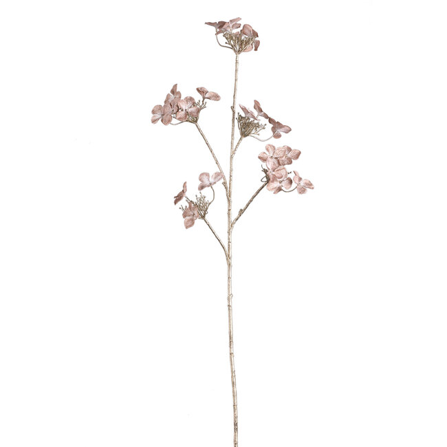 PTMD Kunsttak Hortensia Champagne fluweel tros