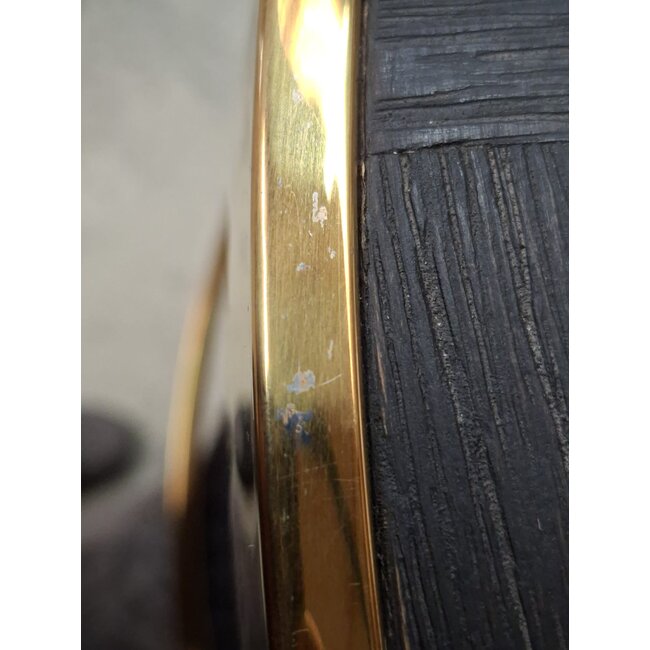 Richmond Interiors  Showroommodel Salontafel Blackbone gold set van 2  Black rustic