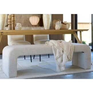 Light en Living Bank 160x49x47 cm NEHNA crème
