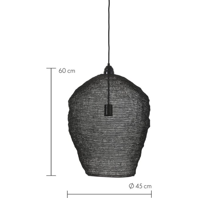 Light en Living Hanglamp Nikki - Zwart - Ø45cm