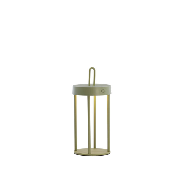 Light en Living Tafellamp LED Ø13x28 cm ISALO olijfgroen