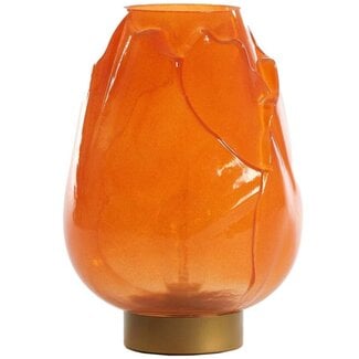 Light en Living Tafellamp Ginny LED op batterij oranje goud 19,5 cm