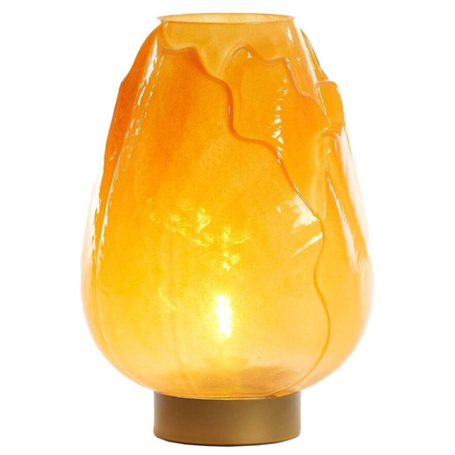 Light en Living  Tafellamp Ginny LED op batterij okergeel goud 19,5 cm