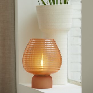 Light en Living Tafellamp LED Ø22x27 cm ALENNA glas koraal