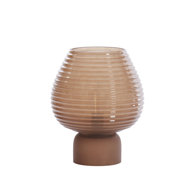 Light en Living Tafellamp LED Ø22x27 cm ALENNA glas bruin