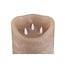 PTMD LED-kaars rustiek beige 30 cm hoog met 3 bewegende vlammetjes