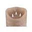 PTMD LED-kaars rustiek beige 38 cm hoog met 3 bewegende vlammetjes