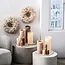 PTMD LED-kaars rustiek beige 38 cm hoog met 3 bewegende vlammetjes