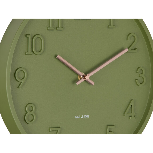 Karlsson Wandklok Calma army groen