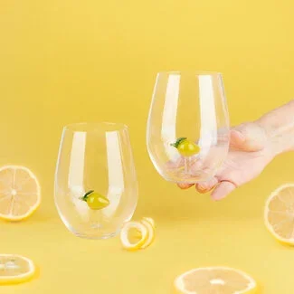 Balvi Set van 2 glazen Botanical Lemon