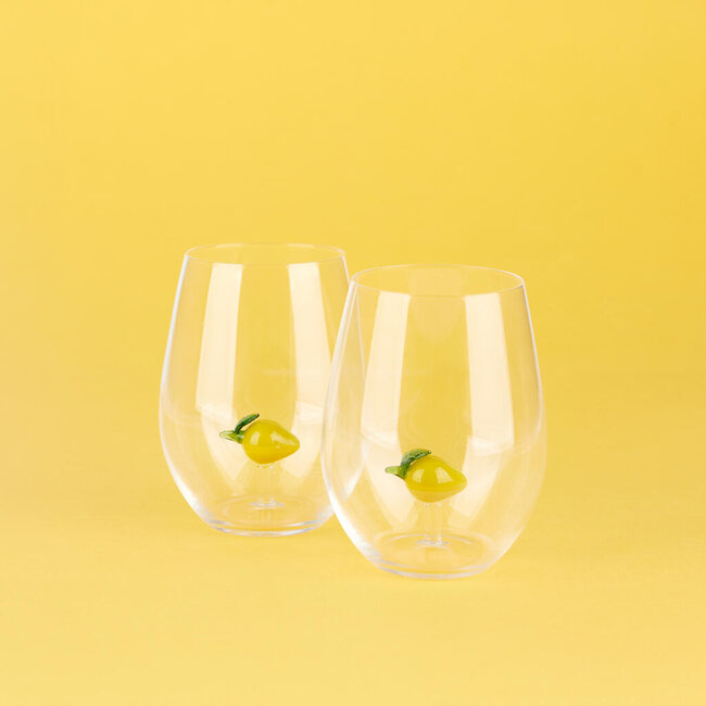 Balvi Set van 2 glazen Botanical Lemon