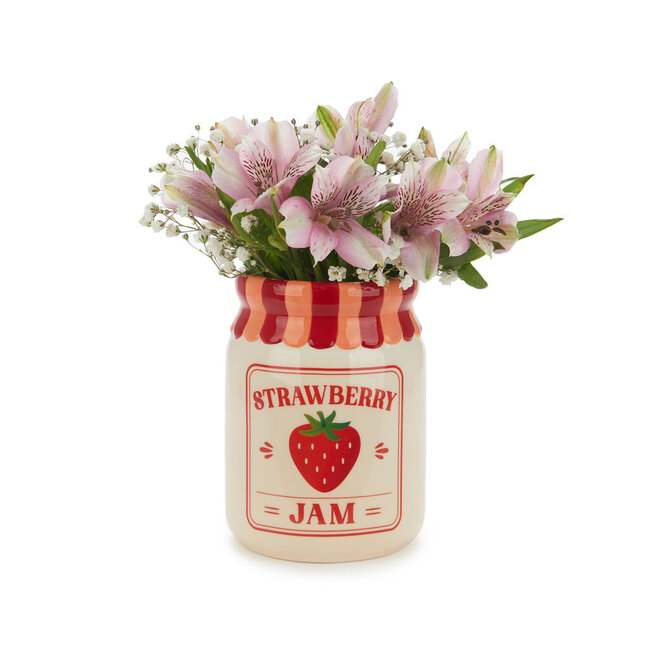 Balvi Mini vaas Strawberry Jam rood
