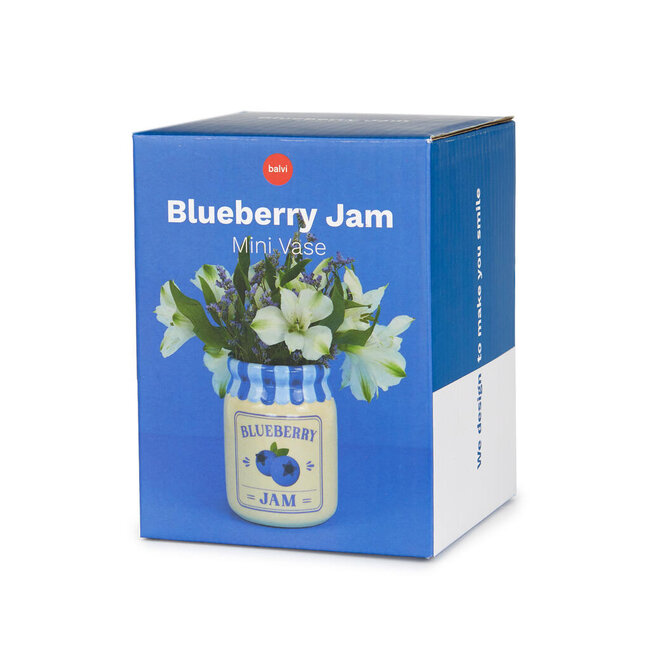 Balvi Mini vaas Blueberry Jam blauw
