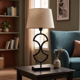 Light en Living Lampvoet RIAVA mat zwart 43 cm