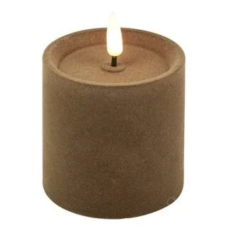 Countryfield Stompkaars Lyon LED velvet taupe S - Ø 7,5 x 7,5 cm