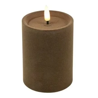 Countryfield Stompkaars Lyon LED velvet taupe M - Ø 7,5 x 10 cm