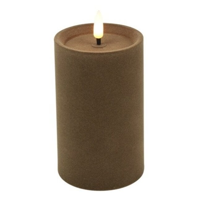Countryfield Stompkaars Lyon LED velvet taupe L - Ø 7,5 x 12,5 cm