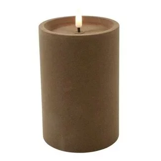 Countryfield Stompkaars Lyon LED velvet taupe M - Ø 10 x 15 cm