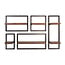 WoonStijl Wandschap Carve set van 5
