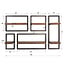 WoonStijl Wandschap Carve set van 5