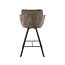 WoonStijl Barstoel raster draaibaar Rich Taupe - Bruin frame