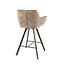 WoonStijl Barstoel raster draaibaar Rich champagne - Bruin frame