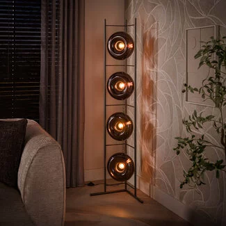 WoonStijl Vloerlamp Soll 4-lichts Sienna bruin