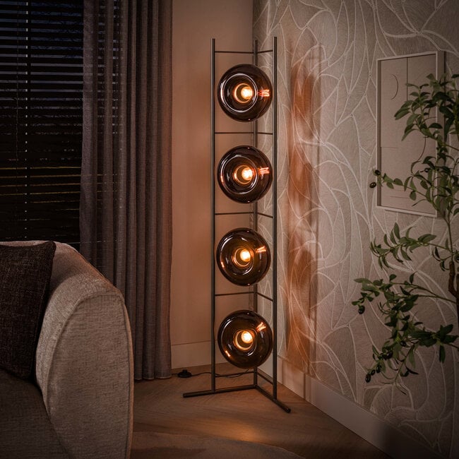 WoonStijl Vloerlamp Soll 4-lichts Sienna bruin