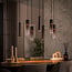 WoonStijl Hanglamp Lungo 4+3-lichts Sienna bruin