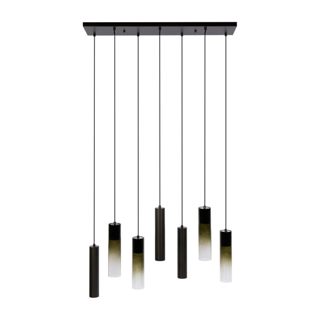 WoonStijl Hanglamp Lungo 4+3-lichts Sienna bruin