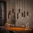 WoonStijl Hanglamp Lungo 5+4-lichts Sienna bruin