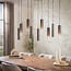 WoonStijl Hanglamp Lungo 5+4-lichts Sienna bruin