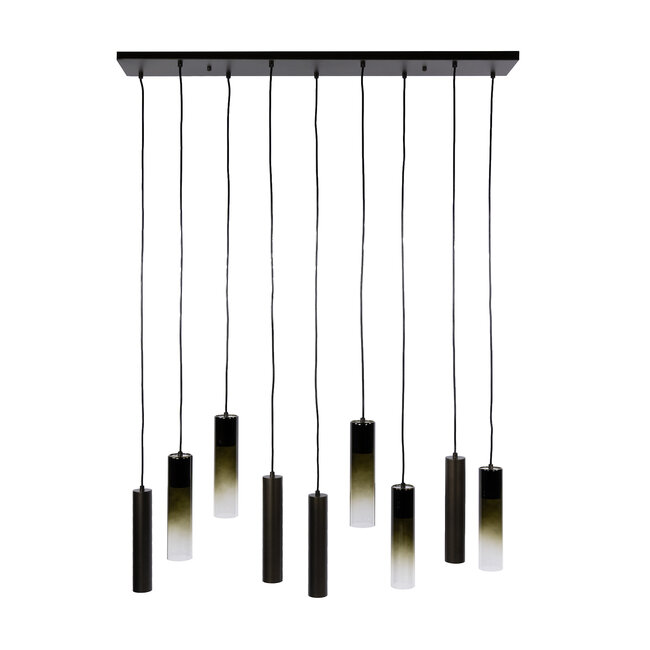 WoonStijl Hanglamp Lungo 5+4-lichts Sienna bruin