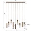 WoonStijl Hanglamp Lungo 5+4-lichts beige