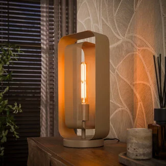 WoonStijl Tafellamp Mesh Rotate 1-lichts Beige