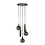 WoonStijl Hanglamp Sfera Tricolore getrapt 5-lichts Sienna bruin