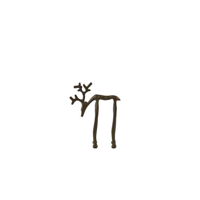 Light en Living Ornament 15x6x20 cm DEER mat bruin-brons