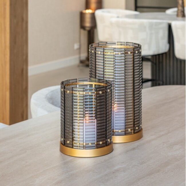 Richmond Interiors  Windlicht Daylin groot Grijs