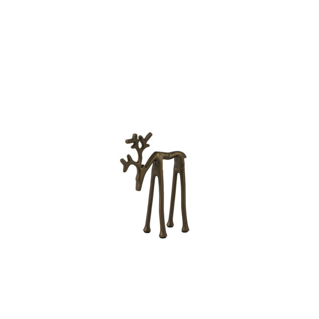 Light en Living Ornament 15x6x20 cm DEER mat bruin-brons