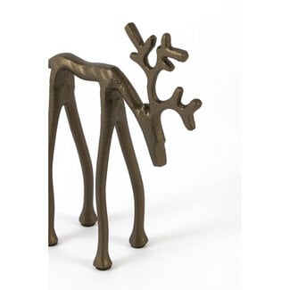 Light en Living Ornament 15x6x20 cm DEER mat bruin-brons