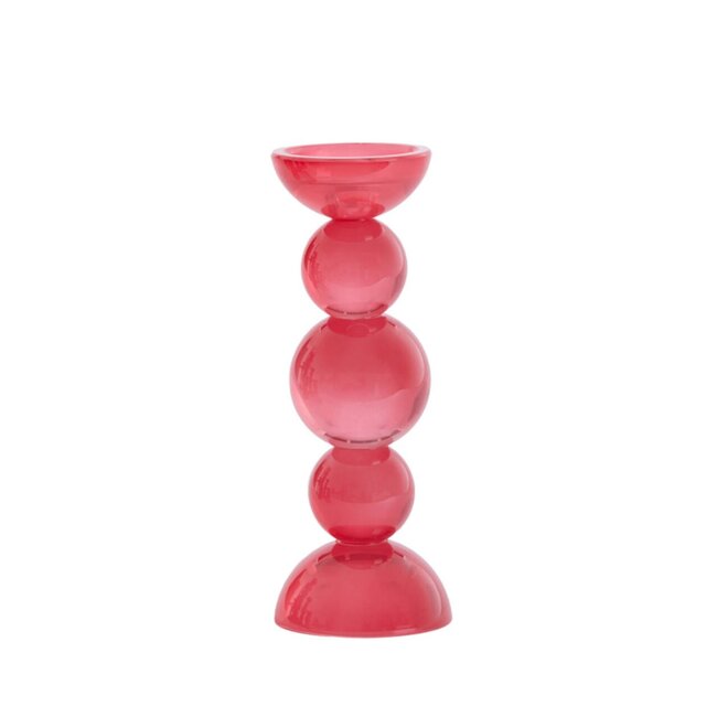 Light en Living Kaarsenhouder Ø10x26,5 cm ITINGA glas melk koraal