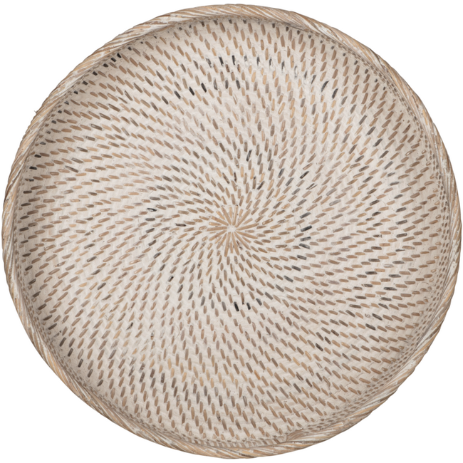 MUST Living Dienblad Rond Rattan Saint Barths – set van 2