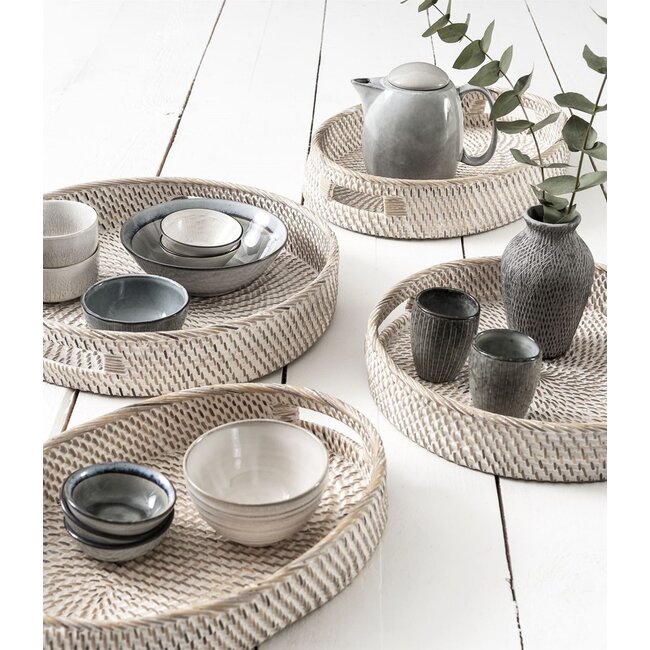 MUST Living Dienblad Ovaal Rattan Saint Barths – set van 2