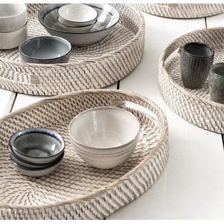 MUST Living Dienblad Ovaal Rattan Saint Barths – set van 2