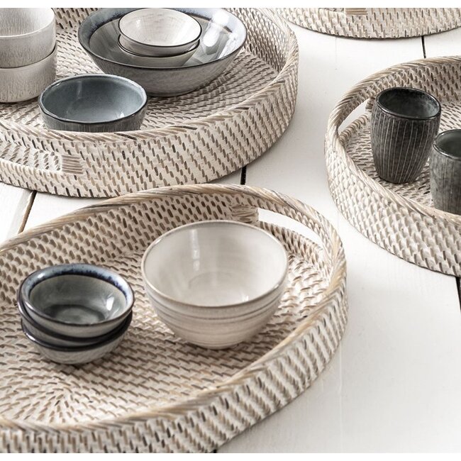 MUST Living Dienblad Ovaal Rattan Saint Barths – set van 2