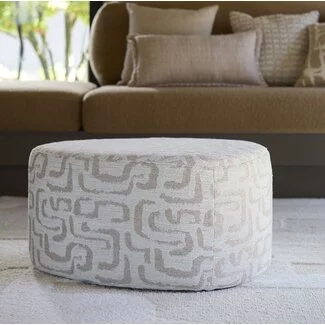 Light en Living Poef 68x68x35 cm LIBERIA beige+zand