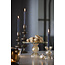 Light en Living Plateau op voet Ø30x17 cm ITINGA glas bubbel amber