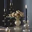 Light en Living Plateau op voet Ø30x17 cm ITINGA glas bubbel amber