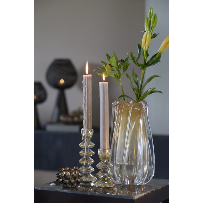 Light en Living Kandelaar Ø8x14 cm ROVELO glas amber