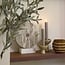 Light en Living Ornament op voet 25,5x6,5x30 cm SEV marmer taupe+marmer wit